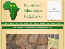 Tablet Screenshot of karoskloof.com